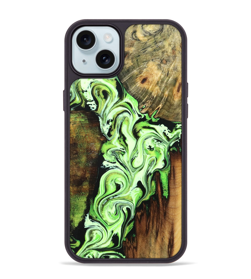 iPhone 15 Plus Wood Phone Case - Harry (Green, 834236)