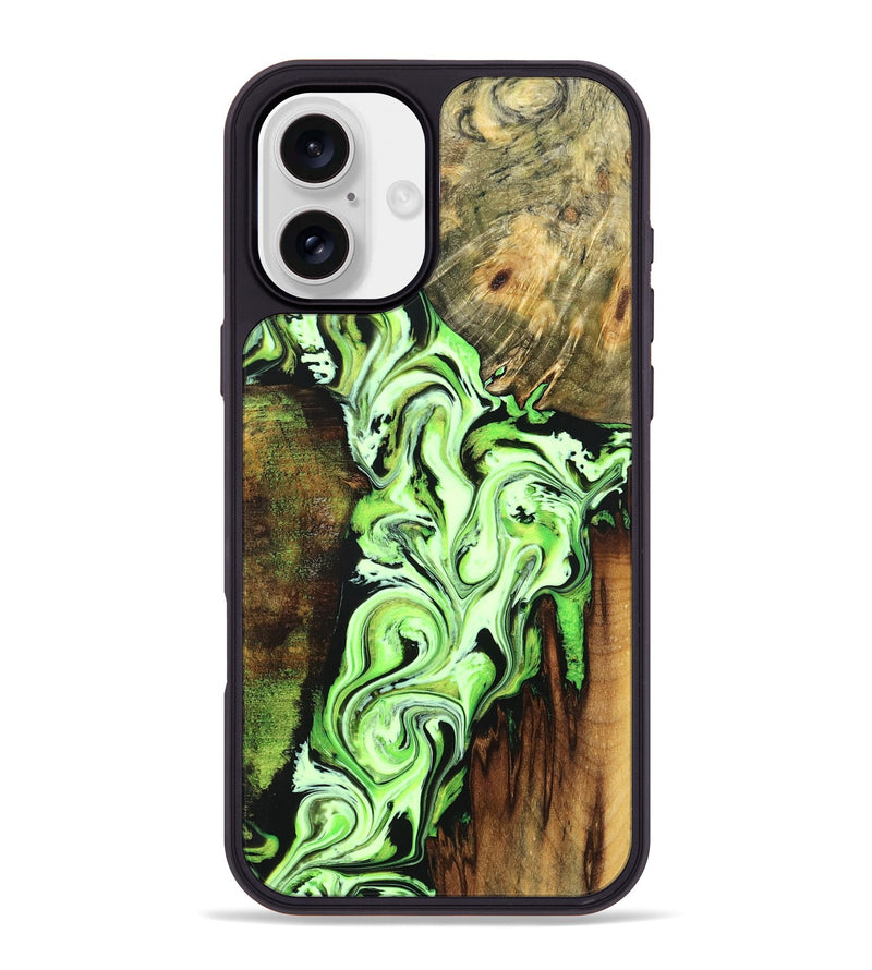 iPhone 16 Plus Wood Phone Case - Harry (Green, 834236)