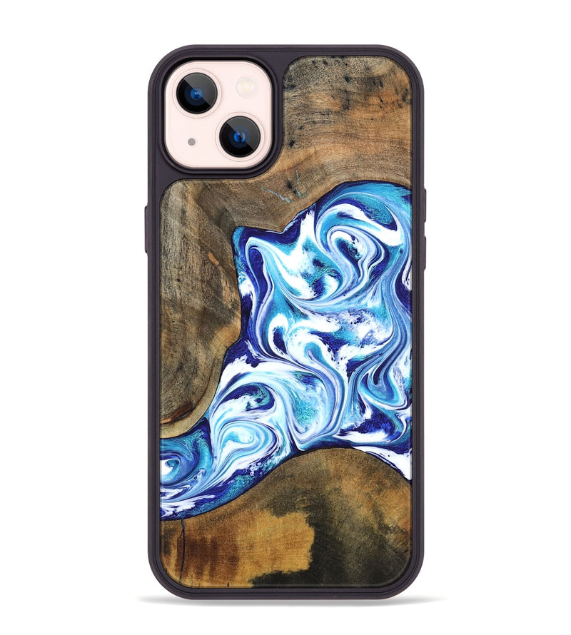 iPhone 14 Plus Wood Phone Case - Promise (Blue, 834247)