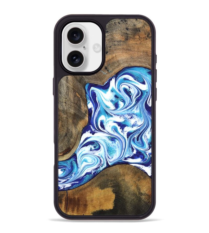 iPhone 16 Plus Wood Phone Case - Promise (Blue, 834247)