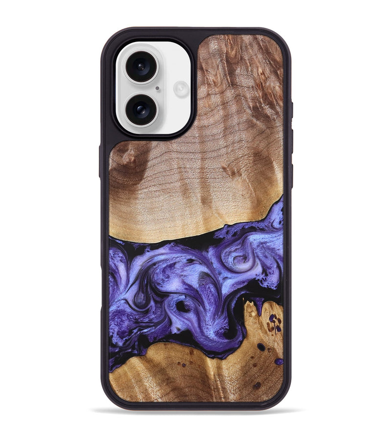 iPhone 16 Plus Wood Phone Case - Elia (Purple, 834282)