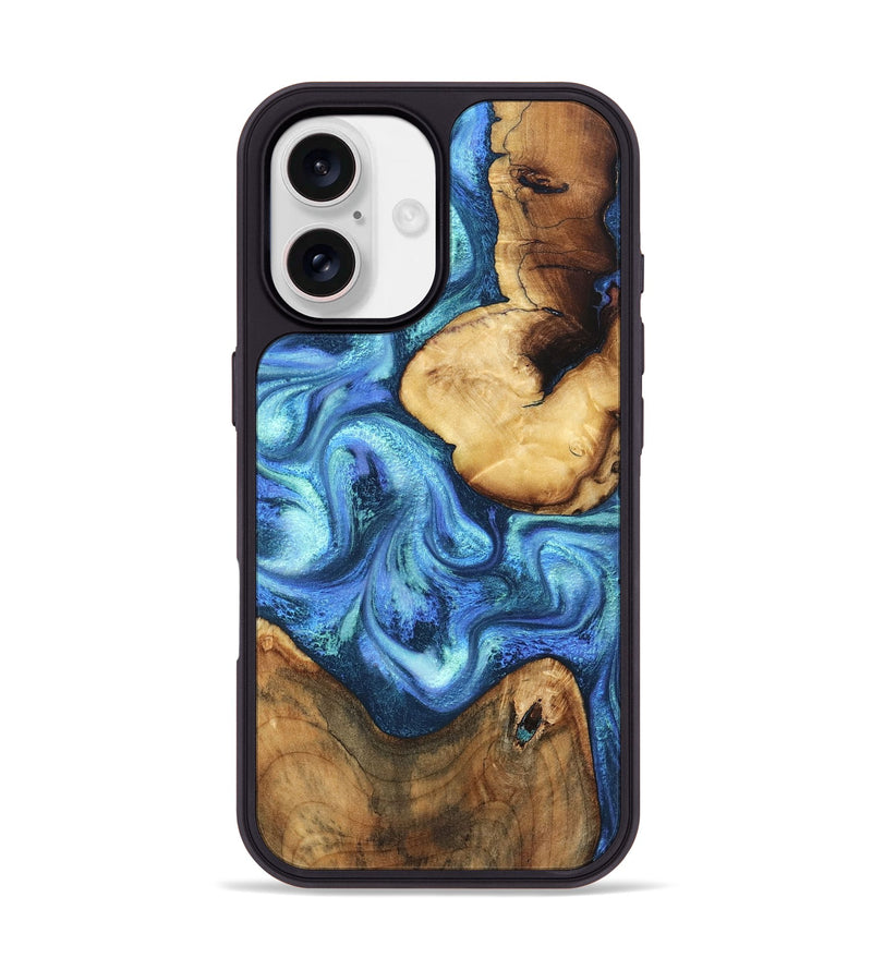 iPhone 17 Wood Phone Case - Albina (Blue, 834372)