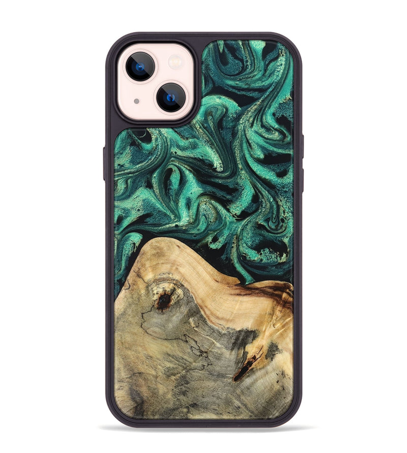 iPhone 14 Plus Wood Phone Case - Breanne (Green, 834464)
