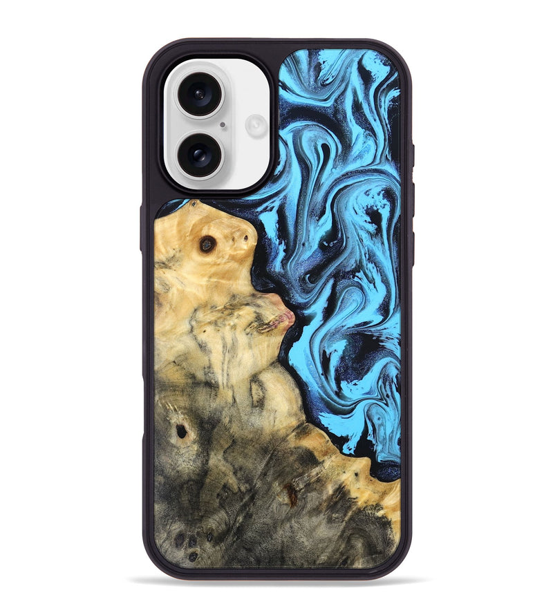 iPhone 16 Plus Wood Phone Case - Eldora (Blue, 834499)