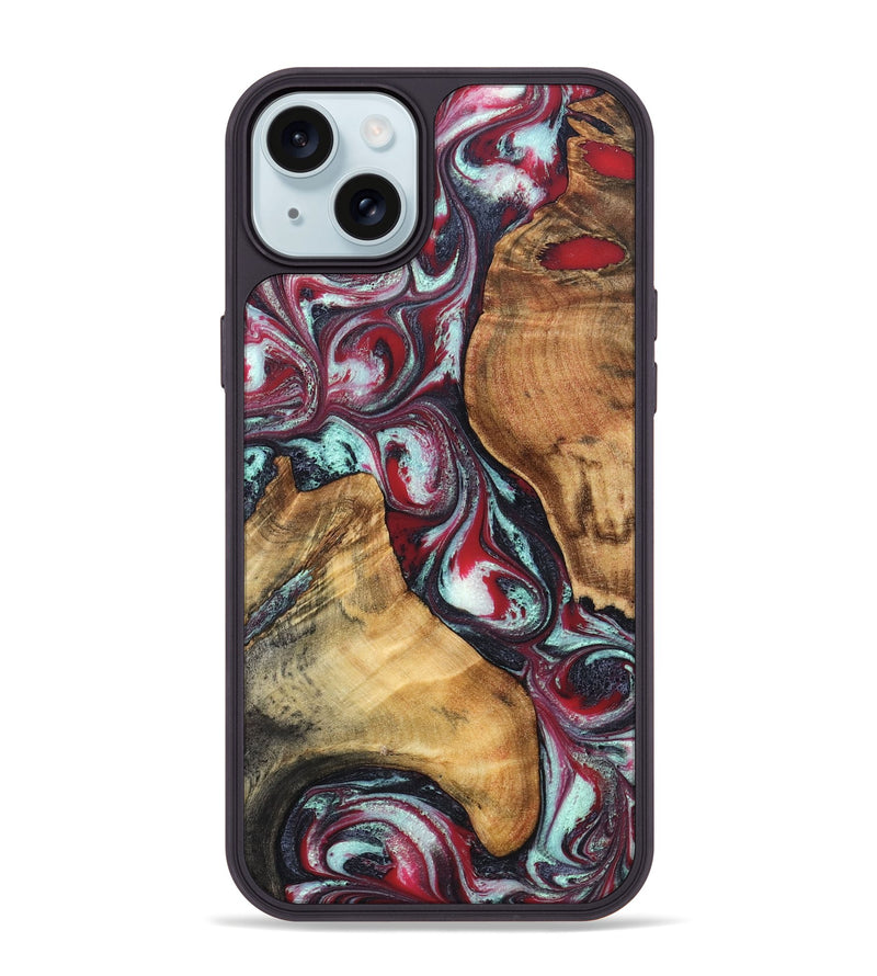 iPhone 15 Plus Wood Phone Case - Everlee (Red, 834722)