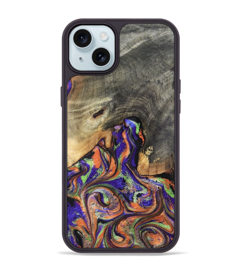 iPhone 15 Plus Wood Phone Case - Katlin (Purple, 834724)