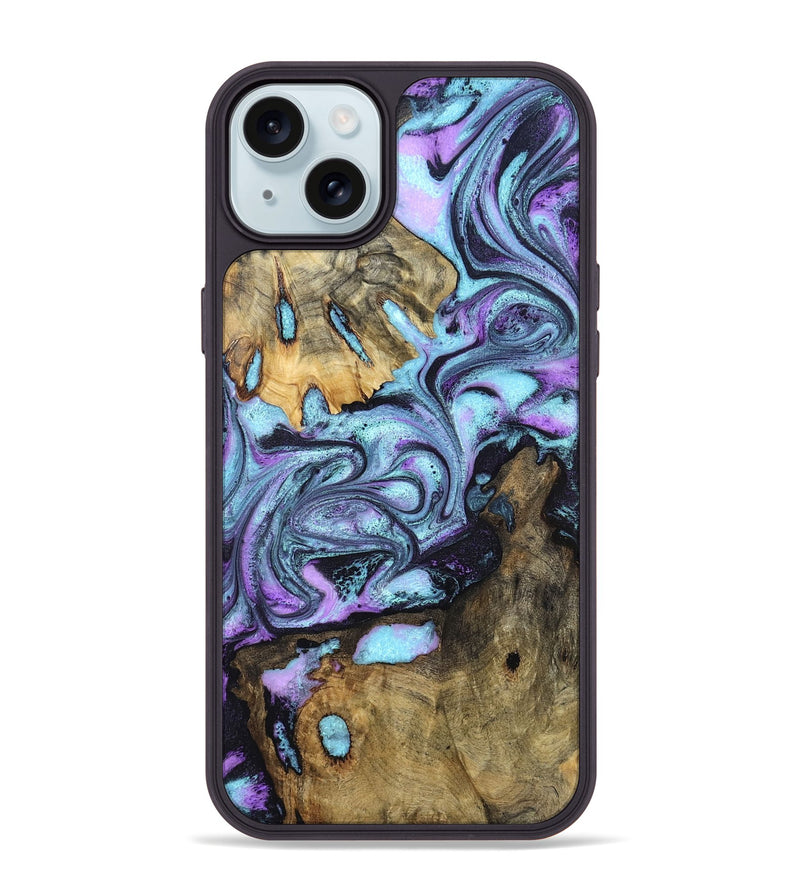 iPhone 15 Plus Wood Phone Case - Kairi (Purple, 834735)