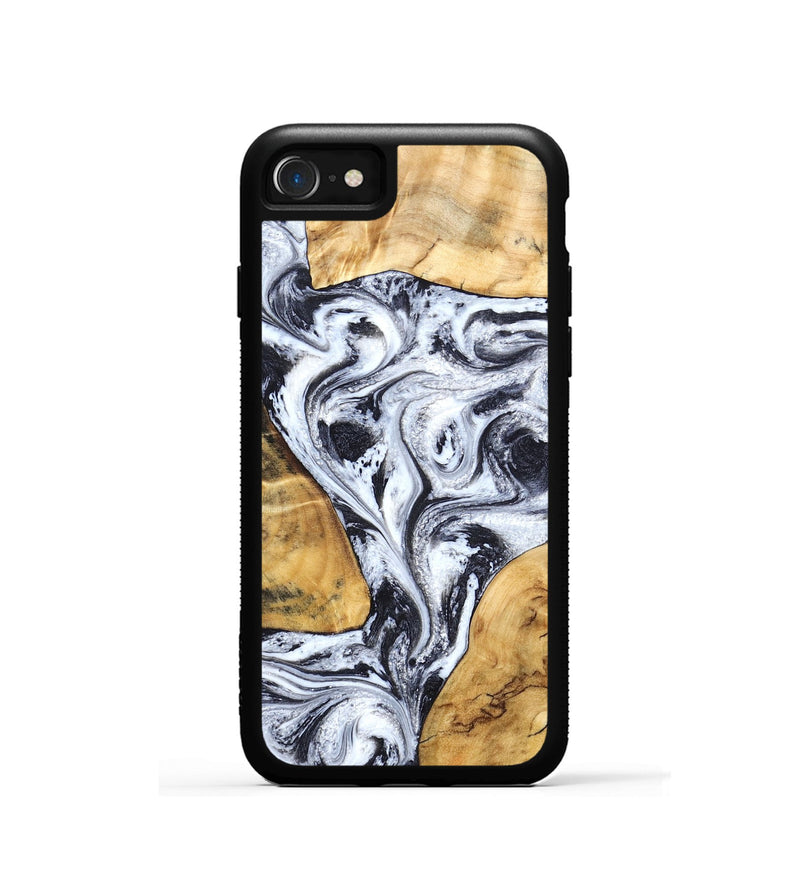 iPhone SE Wood Phone Case - Wesson (Black & White, 834736)