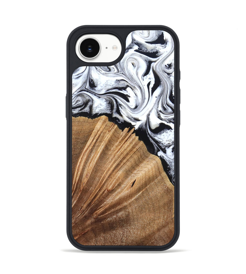 iPhone 16e Wood Phone Case - Keaton (Black & White, 834738)