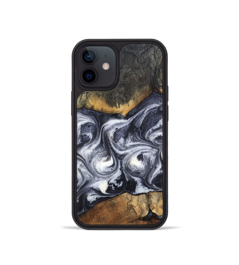 iPhone 12 mini Wood Phone Case - Jax (Black & White, 834741)