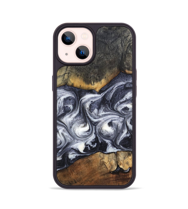 iPhone 14 Wood Phone Case - Jax (Black & White, 834741)