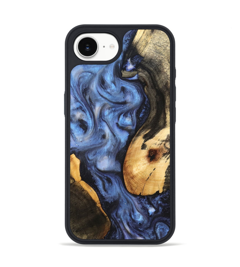 iPhone 16e Wood Phone Case - Juana (Blue, 834745)