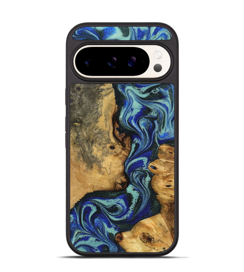 Pixel 9 Wood Phone Case - Aya (Blue, 834748)