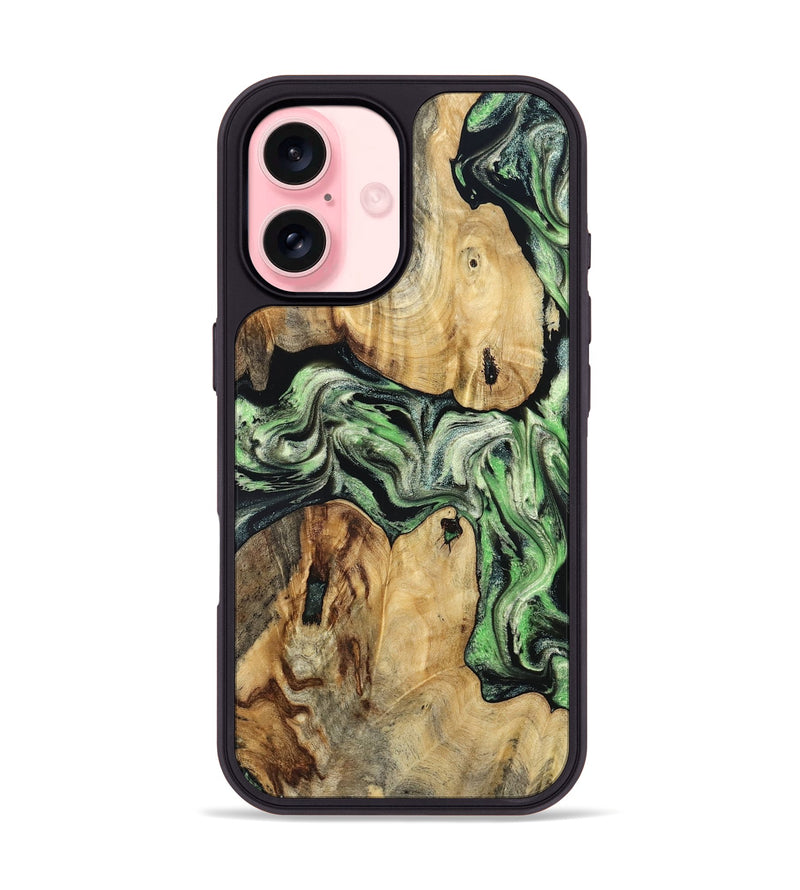 iPhone 16 Wood Phone Case - Vihaan (Green, 834751)