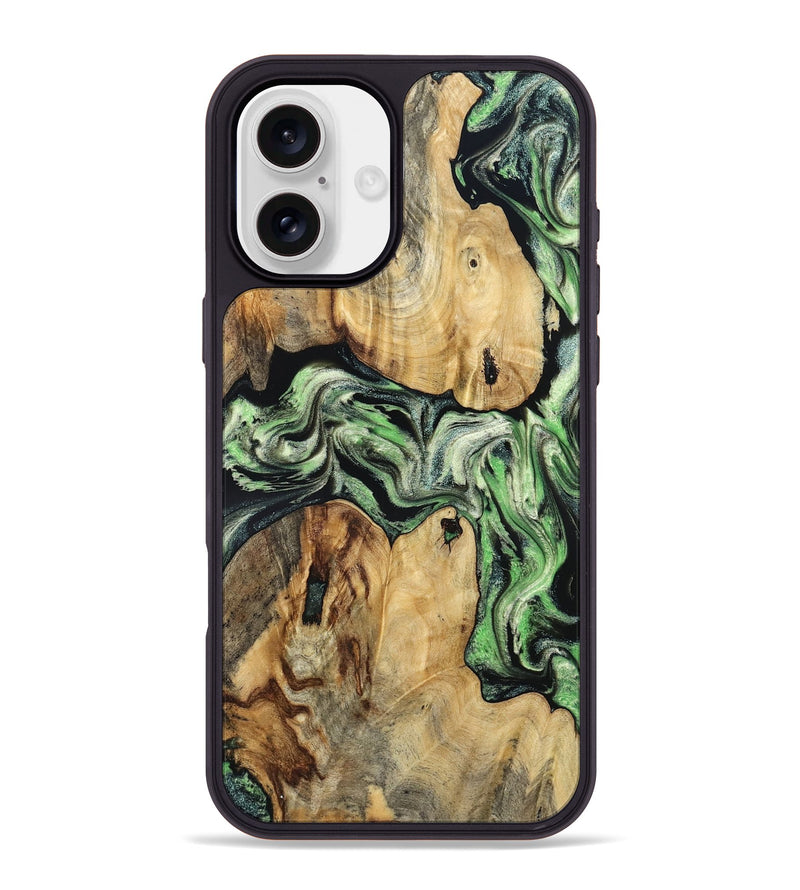 iPhone 16 Plus Wood Phone Case - Vihaan (Green, 834751)