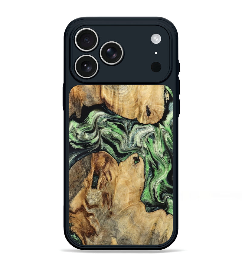 iPhone 17 Pro Max Wood Phone Case - Vihaan (Green, 834751)