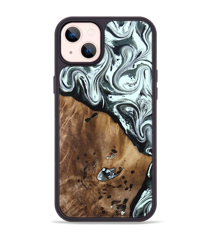 iPhone 14 Plus Wood Phone Case - Lige (Black & White, 834752)