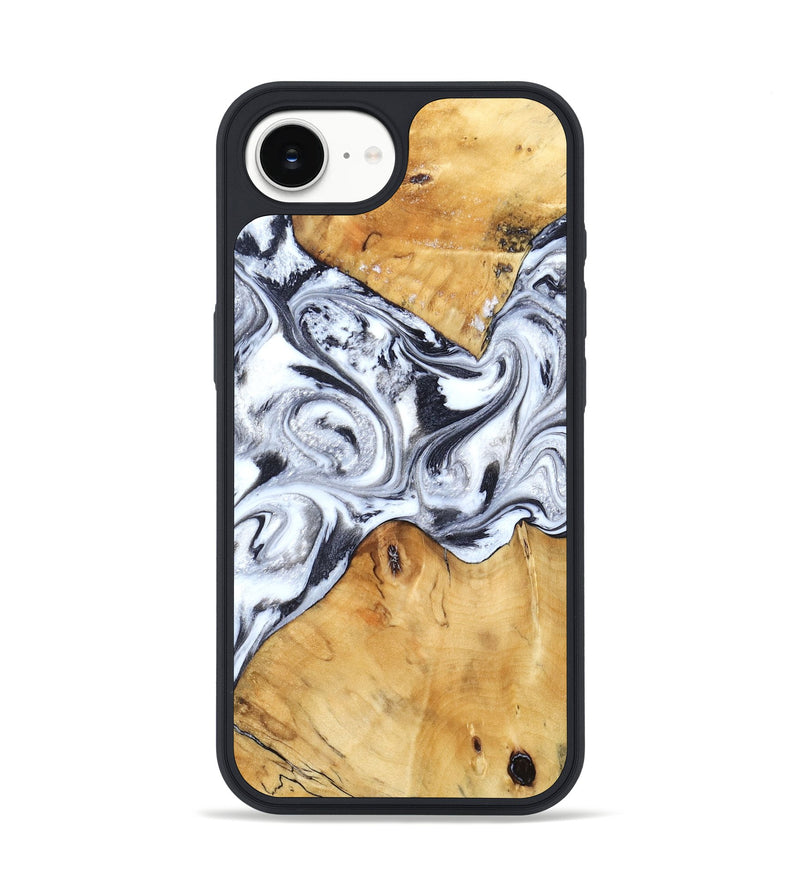 iPhone 16e Wood Phone Case - Yasmine (Black & White, 834764)