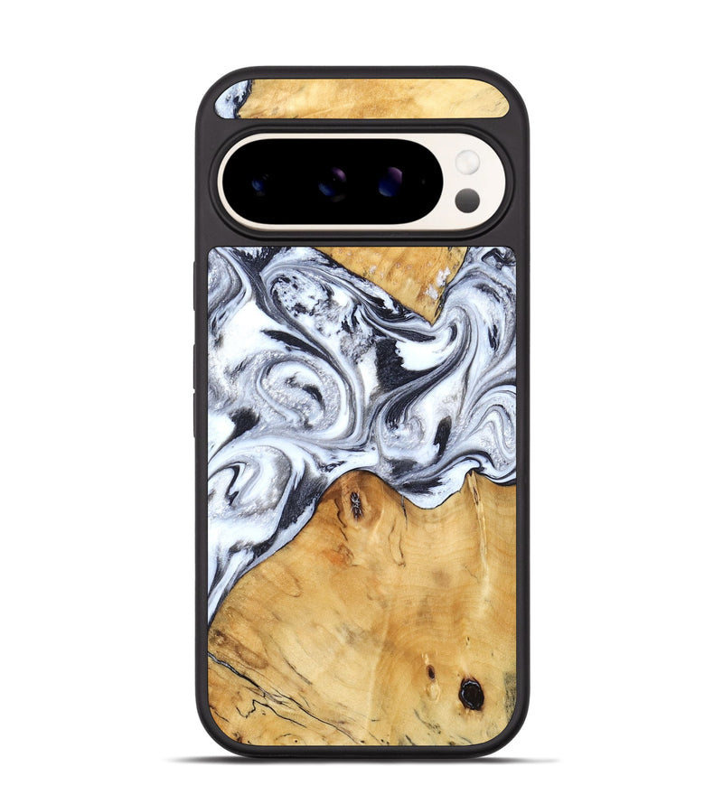 Pixel 9 Wood Phone Case - Yasmine (Black & White, 834764)